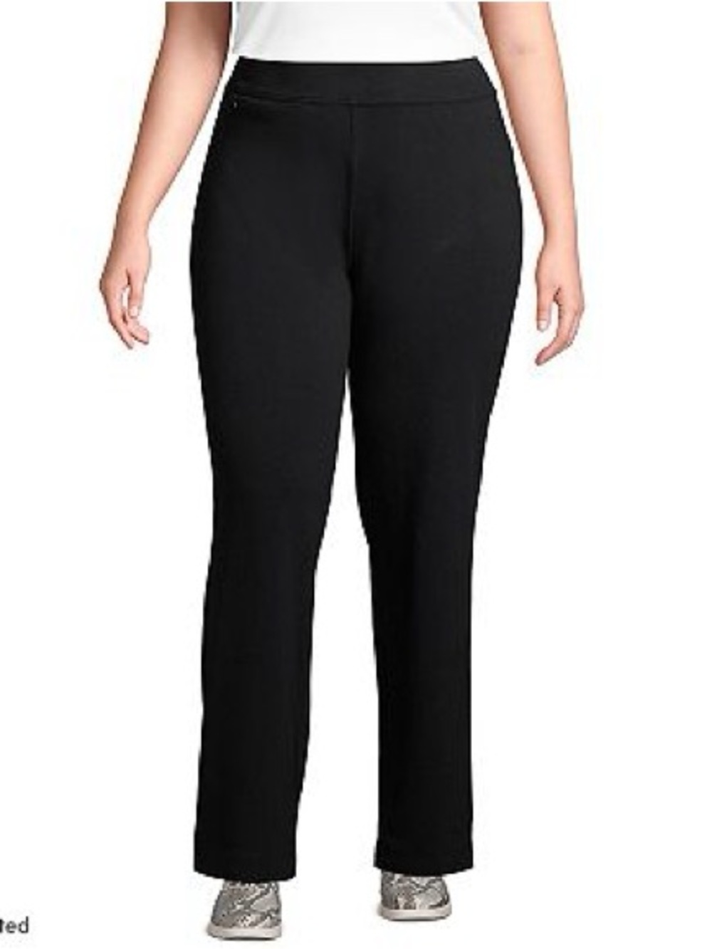 Lands’ End Black Pull-On Pants Pockets 2X Petite